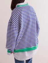Load image into Gallery viewer, Classic Striped Oversized Crewneck in Sand Dollar Combo
