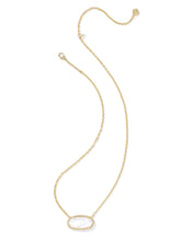Load image into Gallery viewer, Kendra Scott Elisa Statement Gold Pendant Necklace in Ivory Mother of Pearl
