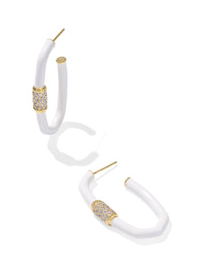 Kendra Scott Emery Enamel Large Hoop Earring in Gold-Mix