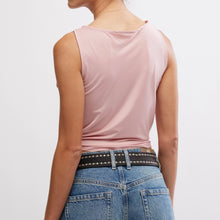 Load image into Gallery viewer, City Nights Tuck Tank in Peach Skin
