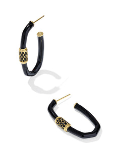 Kendra Scott Emery Enamel Large Hoop Earring in Gold-Mix