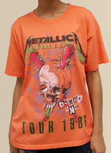 Metallica Damage Inc Tour 1986 Merch Tee