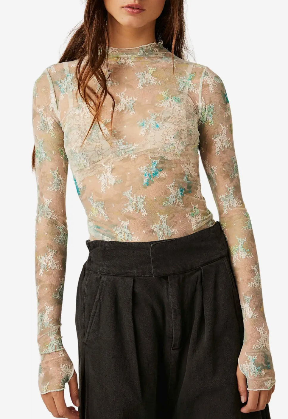 Lady Lux Printed Layering Top