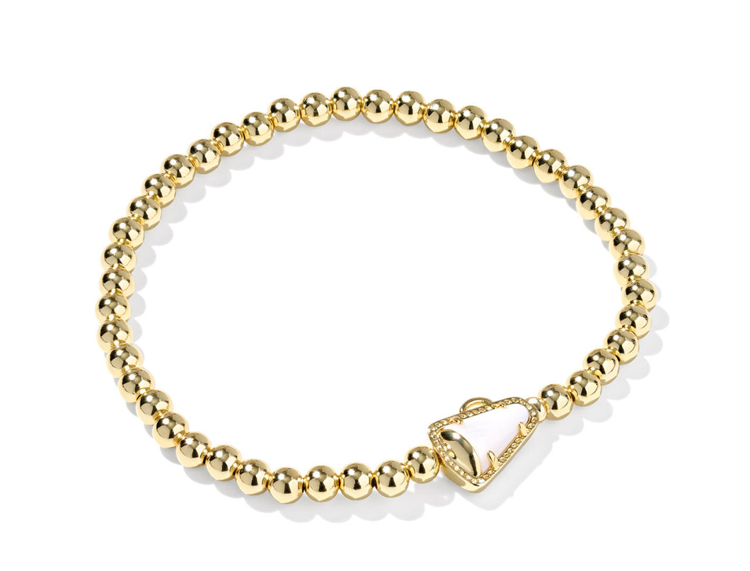 Kendra Scott Cheer Stretch Bracelet in White Mother of Pearl