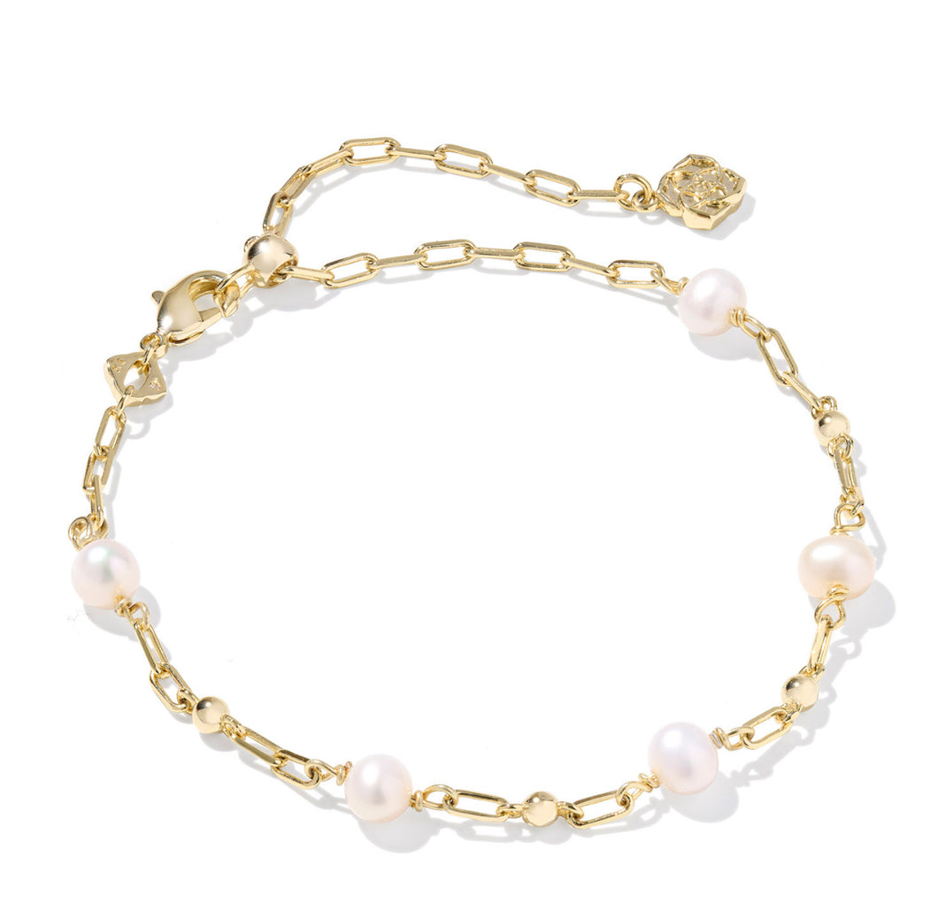 Kendra Scott Ashton Delicate Chain Bracelet with Freshwater Cultured Pearl