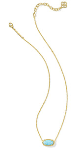 Kendra Scott Elisa Necklace in Gold with Opal