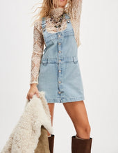Load image into Gallery viewer, Edie Denim Skirtall in Apple Blues
