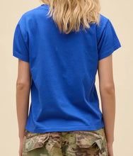 Load image into Gallery viewer, Sun Records X Elvis Flourish Banner Solo Tee in Ultra Marine
