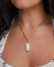 Load image into Gallery viewer, Kendra Scott Elle Lattice Frame Long Pendant Necklace
