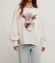 Load image into Gallery viewer, Graphic Camden Pullover in Highland Cow
