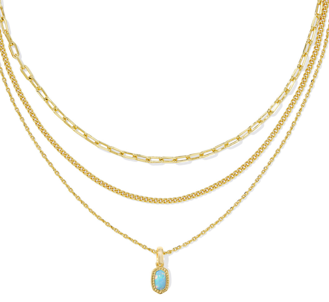 Kendra Scott Mini Elisa Triple Strand Necklace