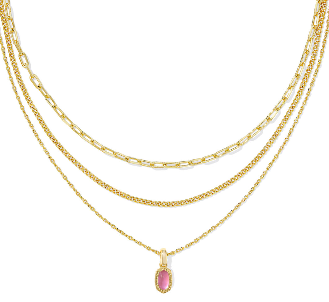 Kendra Scott Mini Elisa Triple Strand Necklace