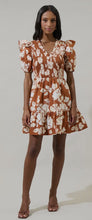 Load image into Gallery viewer, Surrey Floral Mini Dress in Rust
