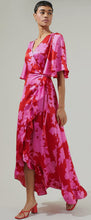 Load image into Gallery viewer, Burning Love Amelia Hi-low Maxi Wrap Dress

