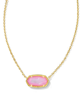 Kendra Scott Gold Elisa Necklace in Blush Ivory MOP