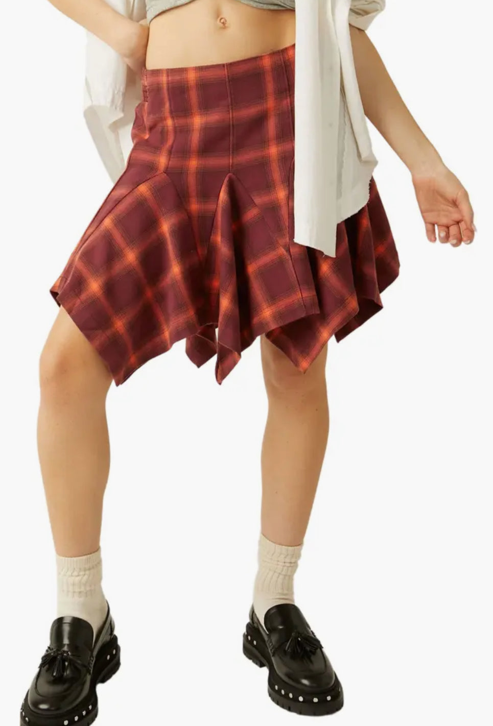 Xia Plaid Mini Skirt