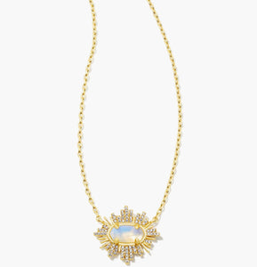 Kendra Scott Grayson Sunburst Frame Necklace