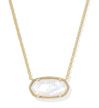 Load image into Gallery viewer, Kendra Scott Elisa Statement Gold Pendant Necklace in Ivory Mother of Pearl
