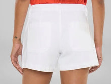 Load image into Gallery viewer, High Rise A-Line Trouser Shorts in White
