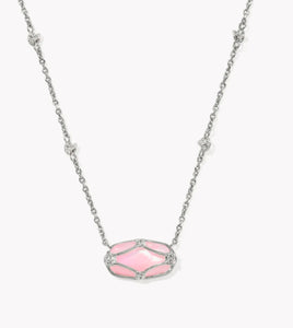 Kendra Scott Elisa Lattice Frame Short Pendant Necklace