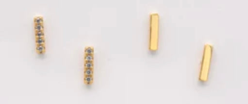 Get In Line Bar Stud Earring Set