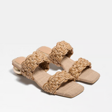Load image into Gallery viewer, Clover Slide Sandal in Tan Multi
