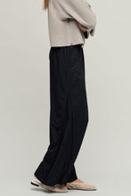 Load image into Gallery viewer, Matte Sateen Palazzo Pant in Black
