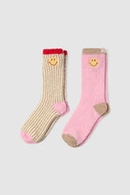 Load image into Gallery viewer, CozyChic Smiley Ribbed Sock Set
