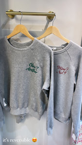 Olive/Wine Reversible Sweatshirt
