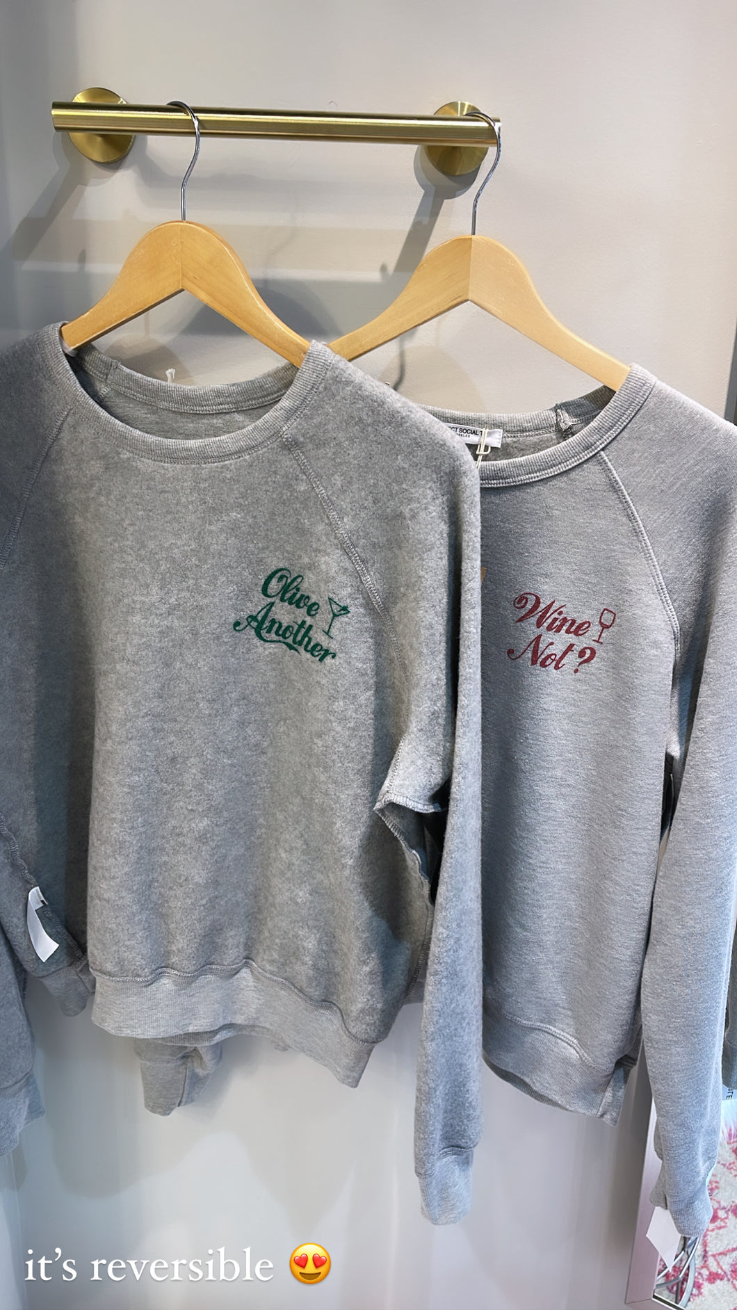 Olive/Wine Reversible Sweatshirt