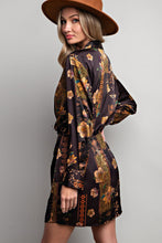 Load image into Gallery viewer, Retro Floral Printed L/S Mini Dress
