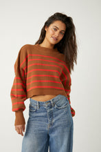 Load image into Gallery viewer, Stripe Easy Street Crop Pullover
