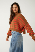 Load image into Gallery viewer, Stripe Easy Street Crop Pullover
