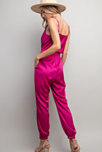 Load image into Gallery viewer, Satin Cowl Neck Sleeveless Jumpsuit
