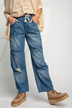 Load image into Gallery viewer, Painted Washed Denim Pants
