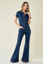 Load image into Gallery viewer, Denim Flared Jumpsuit
