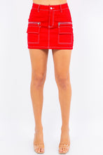 Load image into Gallery viewer, Flip Pocket Zipper Mini Skirt

