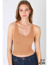 Load image into Gallery viewer, V-Neck Ribbed Crop Tank
