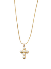 Load image into Gallery viewer, Forgiven Pearl Cross Necklace
