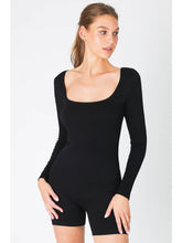 Load image into Gallery viewer, Ribbed Square Neck Romper
