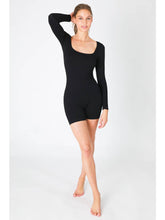 Load image into Gallery viewer, Ribbed Square Neck Romper
