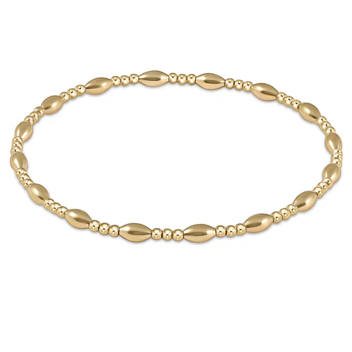 Harmony Sincerity Pattern Gold 2mm Bead Bracelet