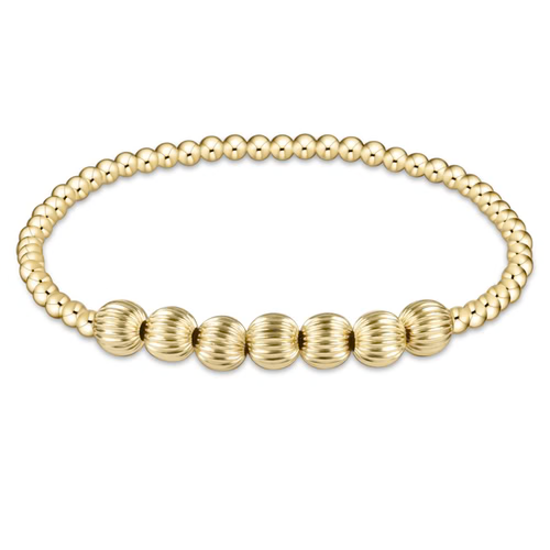 Dignity Beaded Bliss 3mm Bead Bracelet - 6mm Gold