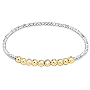 Classic Beaded Bliss 2mm Bead Bracelet - 4mm Mixed Metal
