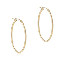 Load image into Gallery viewer, Oval Gold 2” Hoop - Textured
