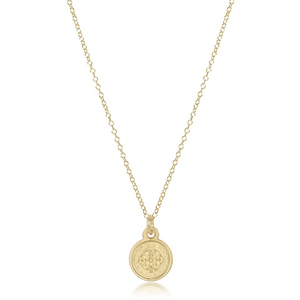 16” Blessing Small Gold Disc Necklace