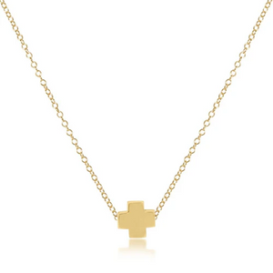 16” Signature Gold Cross Necklace