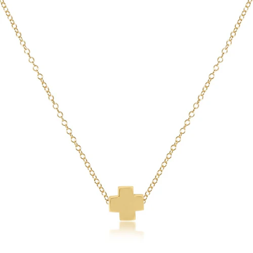 16” Signature Gold Cross Necklace