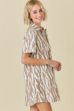 Load image into Gallery viewer, Zebra Print Shirt Dress
