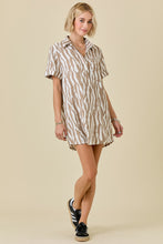 Load image into Gallery viewer, Zebra Print Shirt Dress
